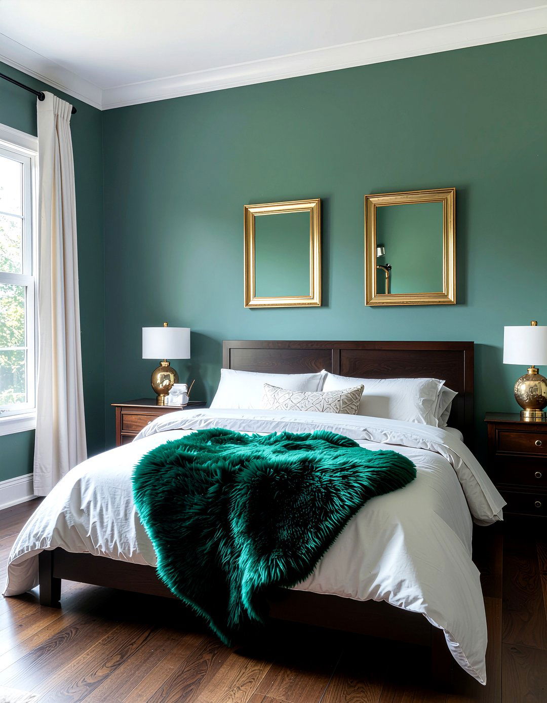 Emerald Green Faux Fur - 30 bedroom faux fur throws