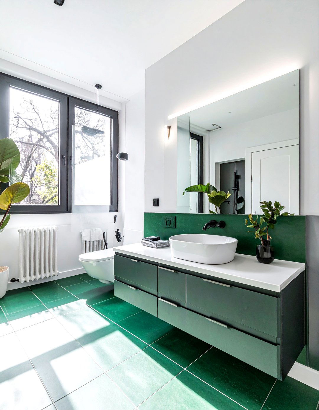 Emerald Green Floor Tile - 30 emerald green bathroom ideas
