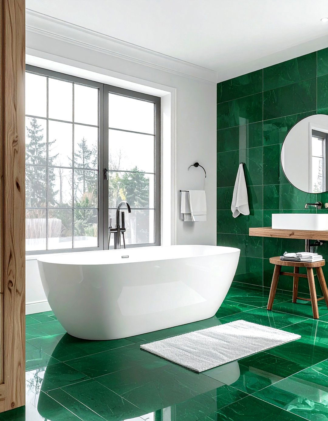 Emerald Green Floor Tile Bathroom - 30 emerald bathroom decor ideas