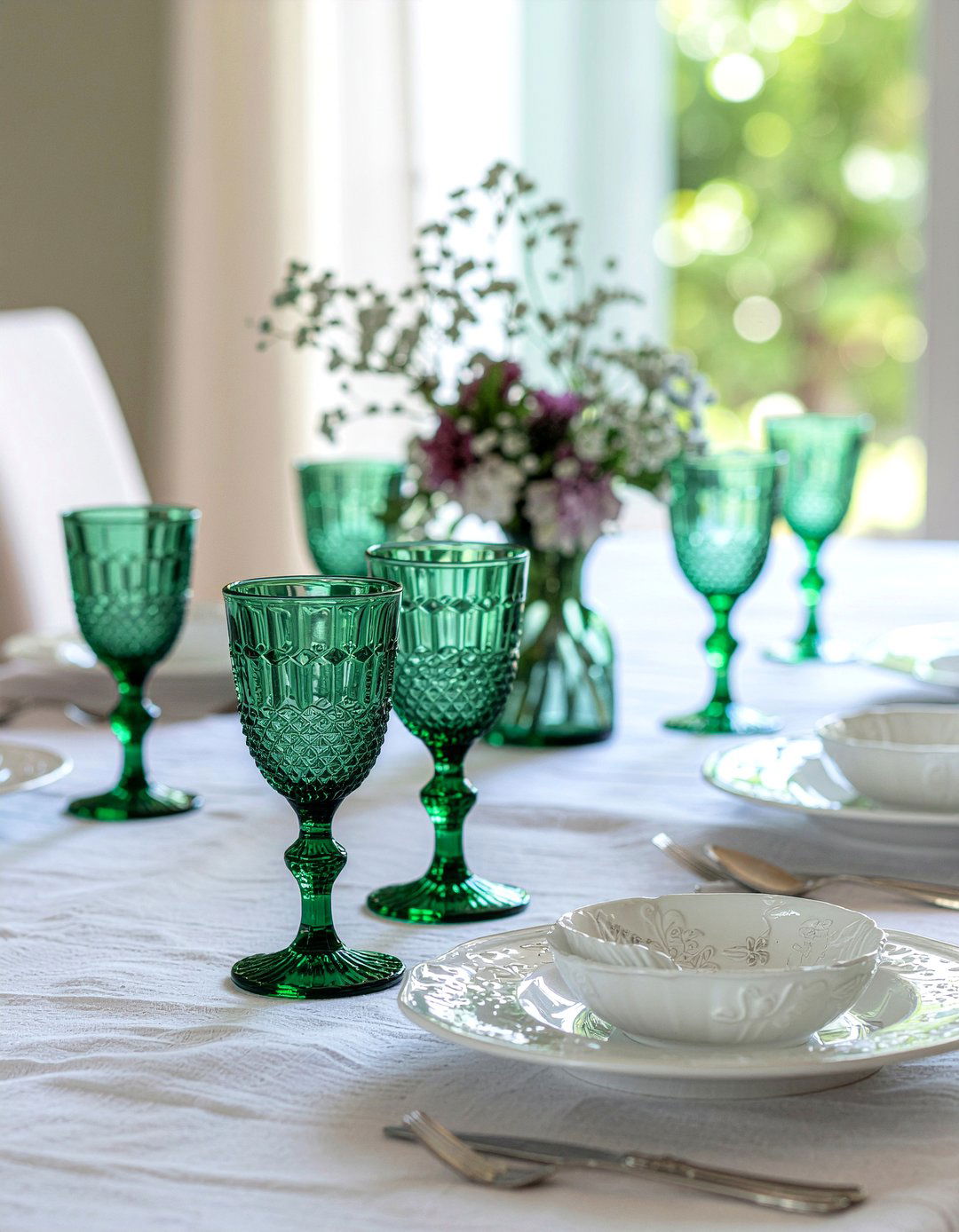Emerald Green Glassware - 30 emerald decor ideas