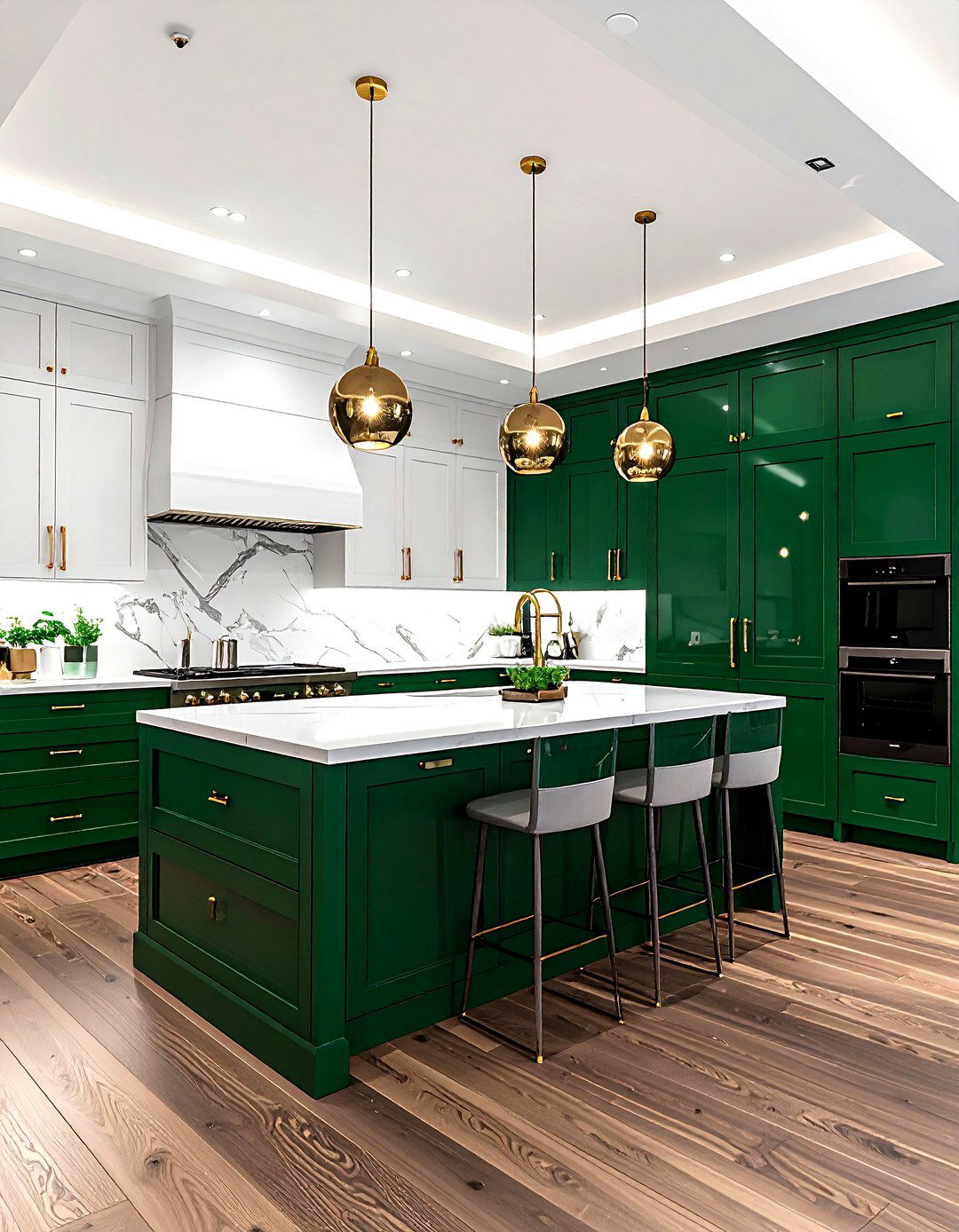 Emerald Green Kitchen - 30 kitchen paint ideas