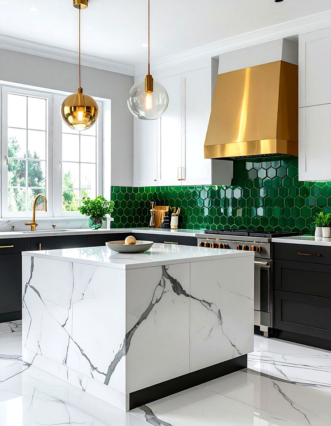 Emerald Green Kitchen Backsplash - 30 green kitchen decor ideas