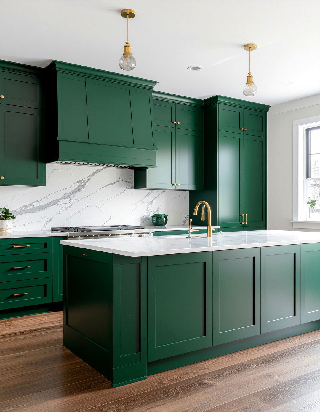 Emerald Green Kitchen Cabinets - 30 slab door kitchen cabinet ideas