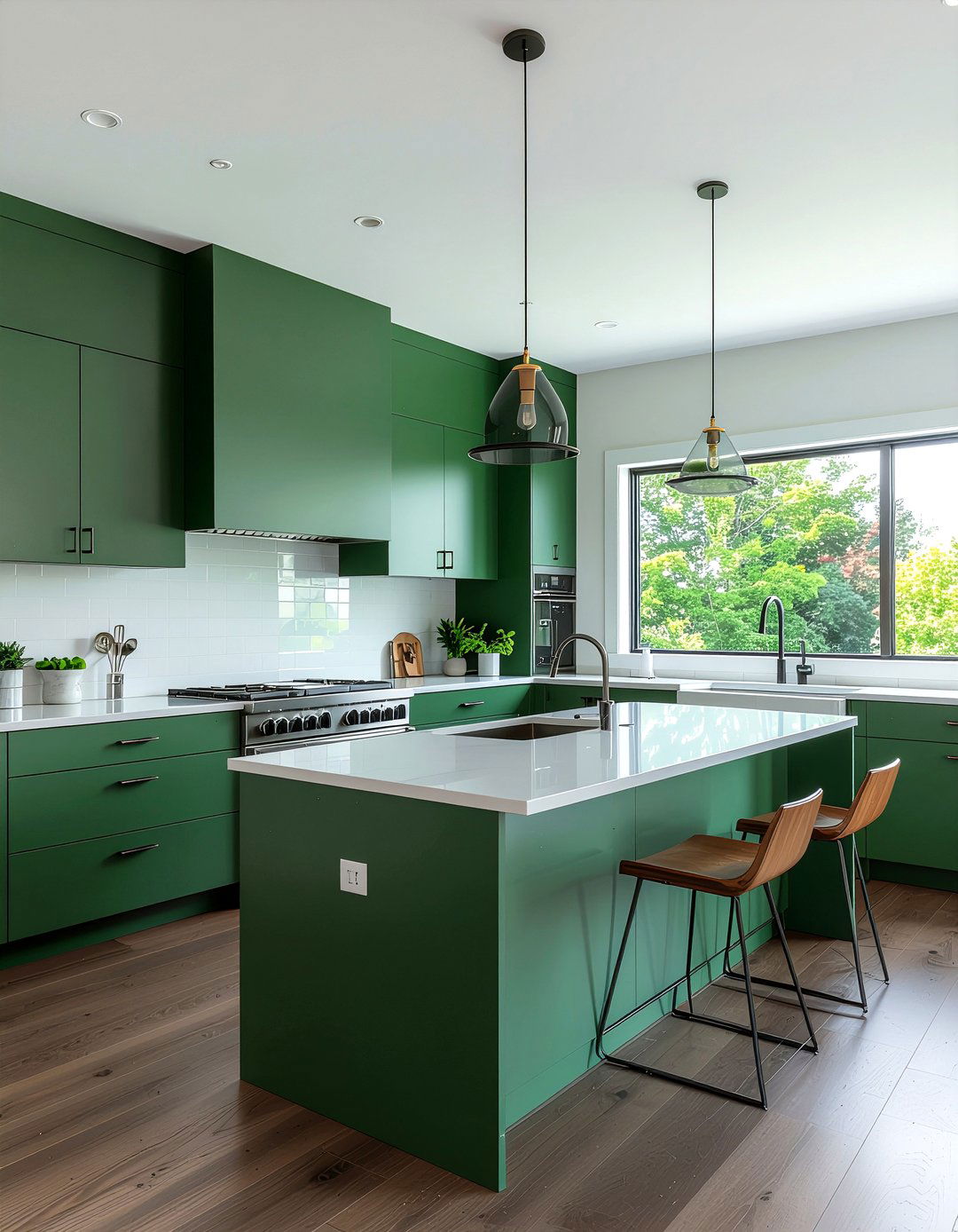 Emerald Green Kitchen Minimalist Style - 30 emerald green kitchen ideas