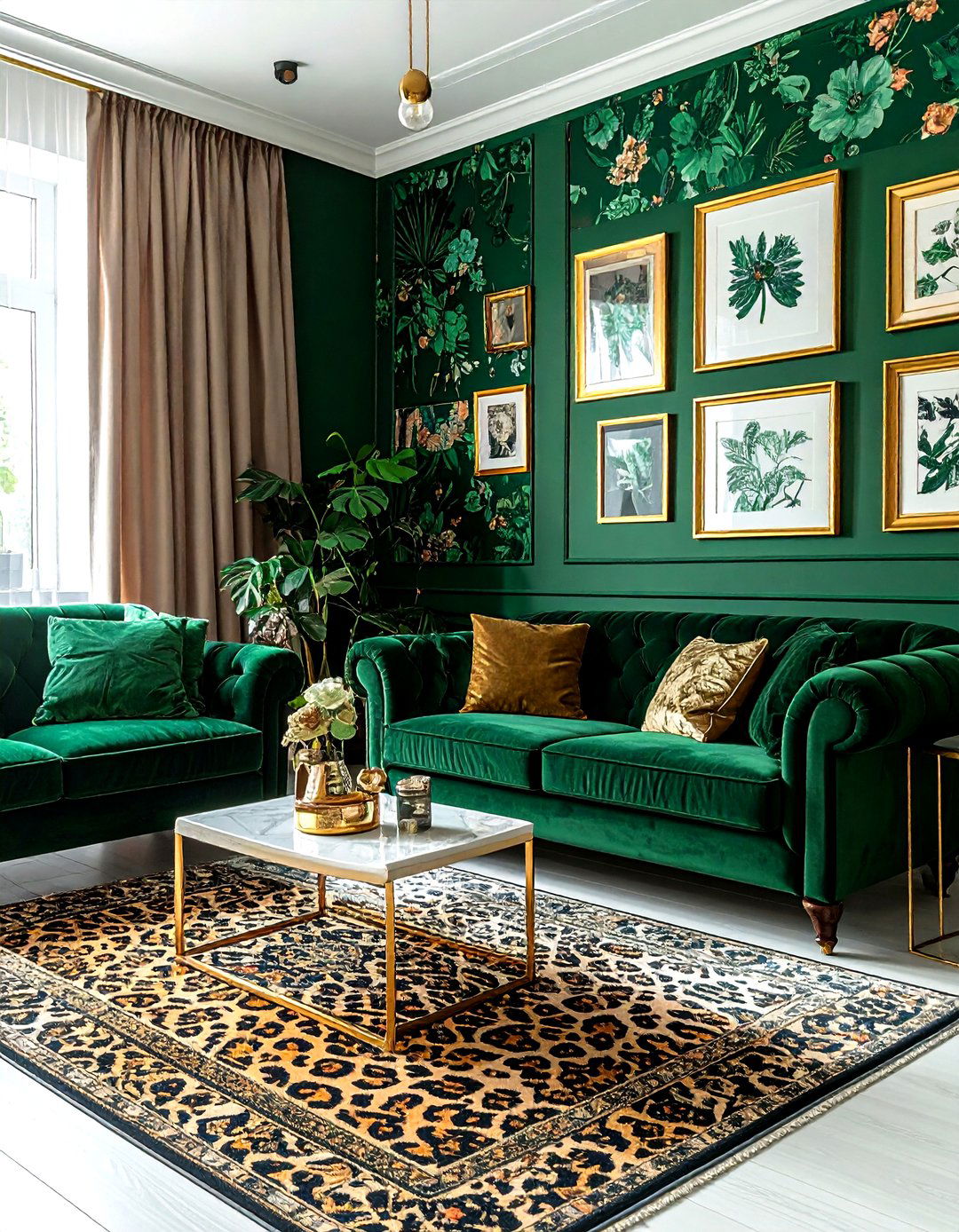 Emerald Green Maximalist Living Room - 30 emerald living room decor ideas