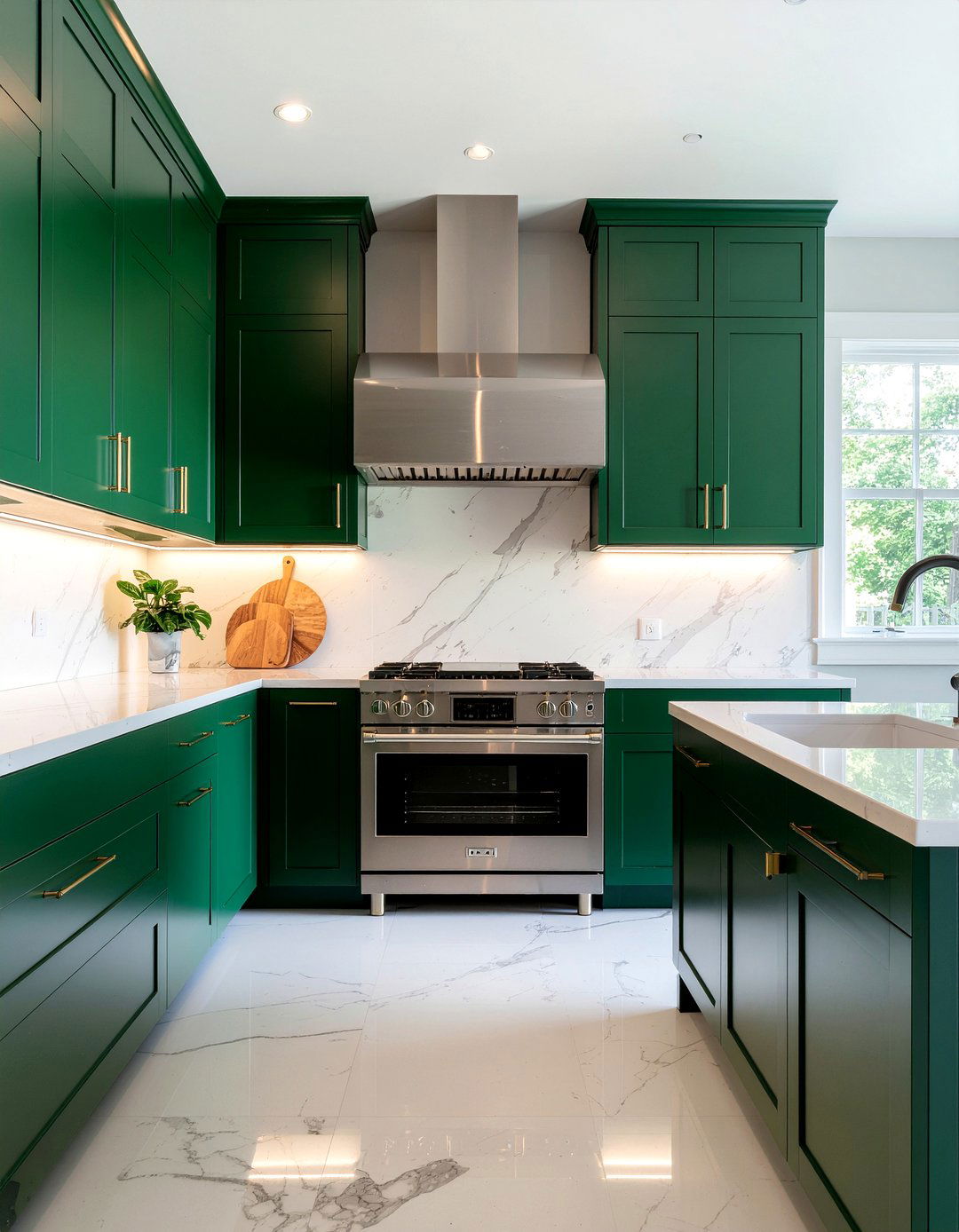 Emerald Green Paint Kitchen - 30 kitchen accent wall ideas