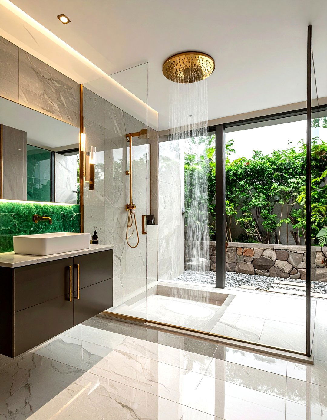 Emerald Green Shower Tile - 30 emerald bathroom decor ideas