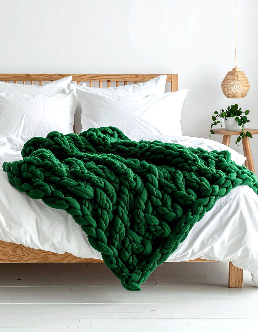 Emerald Green Throw Blanket - 30 emerald and white bedroom ideas