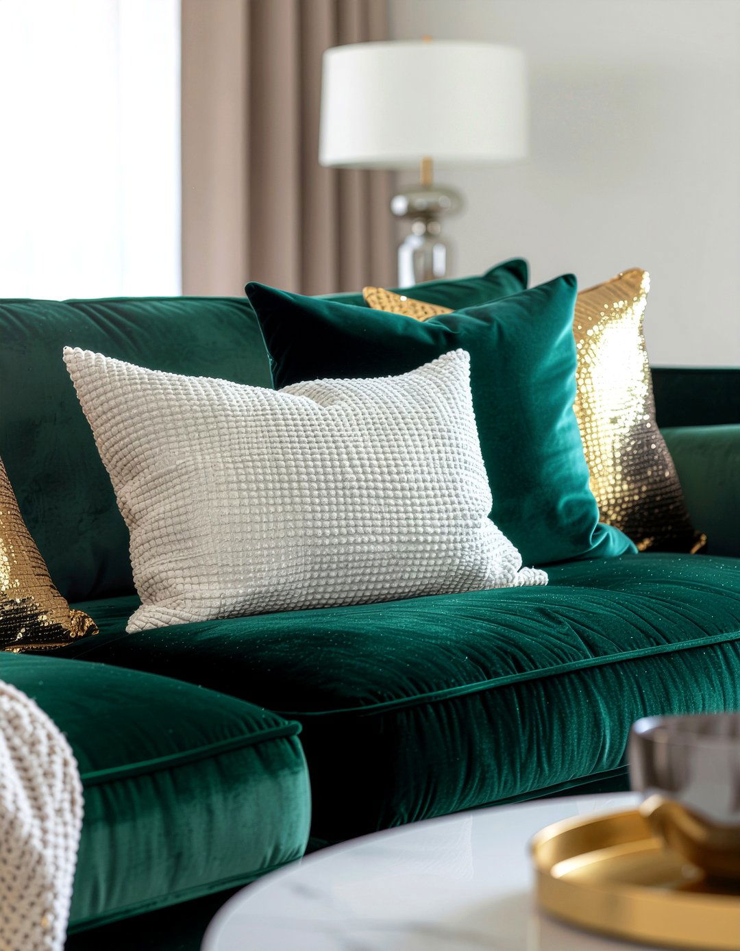 Emerald Green Throw Pillow - 30 emerald decor ideas