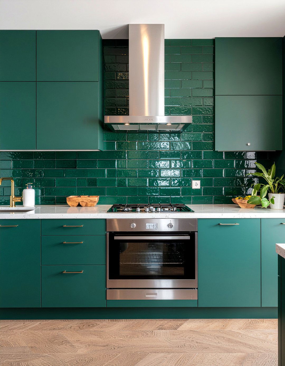 Emerald Green Tile - 30 bold kitchen ideas