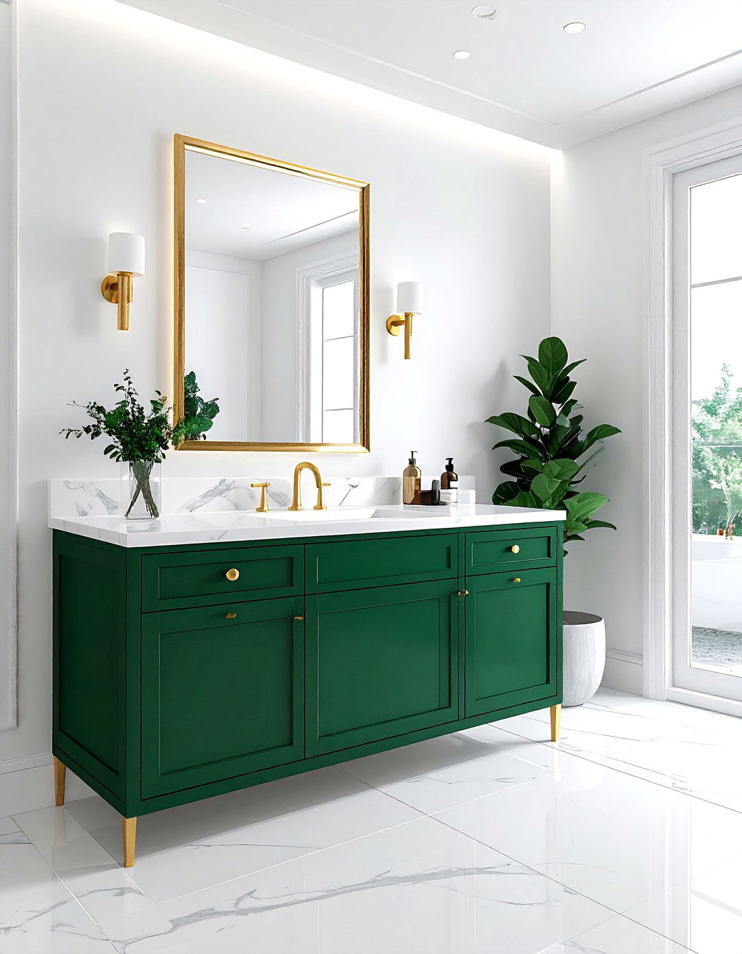 Emerald Green Vanity - 30 single vanity ideas