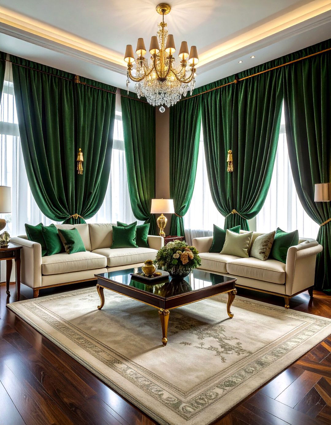 Emerald Green Velvet Curtains - 30 velvet curtain ideas