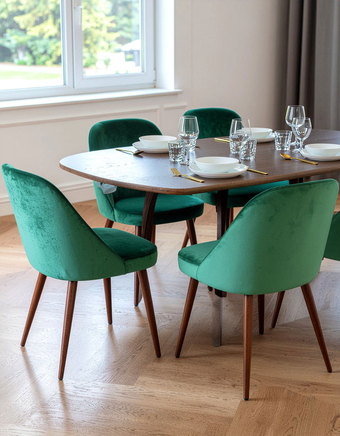 Emerald Green Velvet Dining Chairs - 30 emerald green dining room ideas