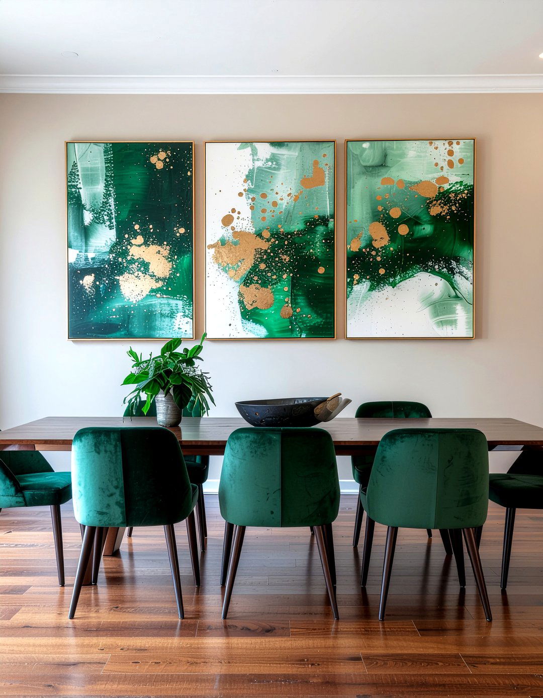 Emerald Green Wall Art - 30 emerald green dining room ideas