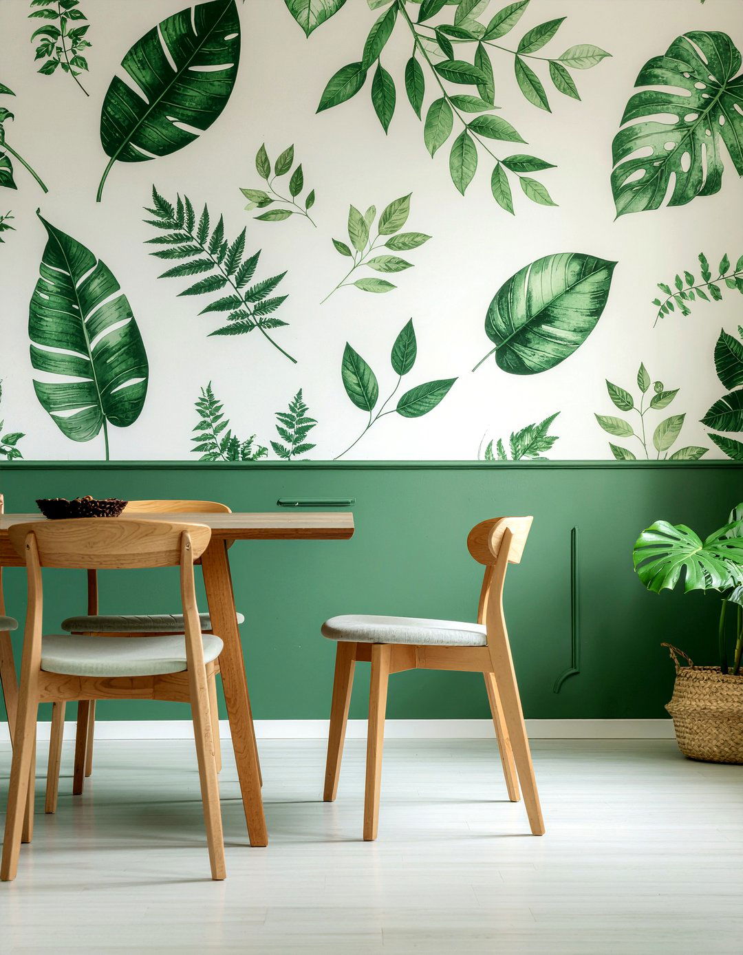 Emerald Green Wallpaper - 30 emerald green dining room ideas