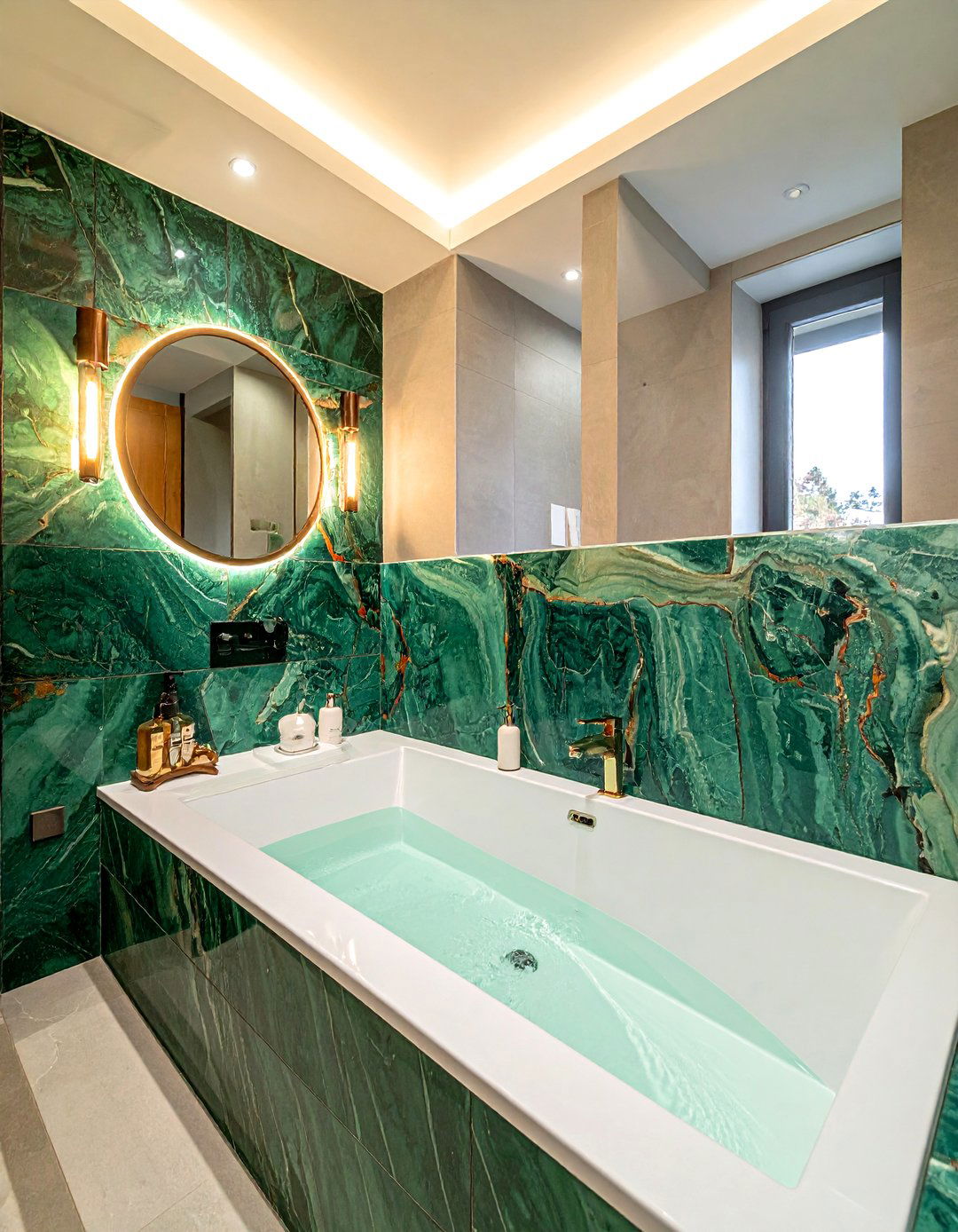 Emerald Green Zellige Tile - 30 emerald green bathroom ideas