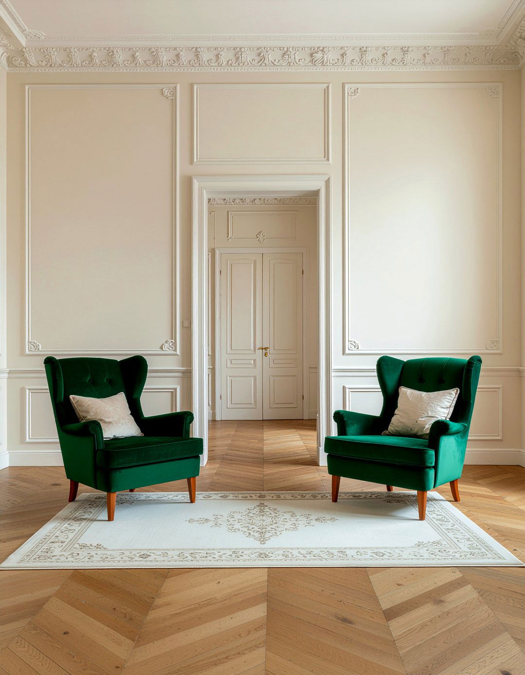 Emerald green and cream living room - 30 emerald living room ideas