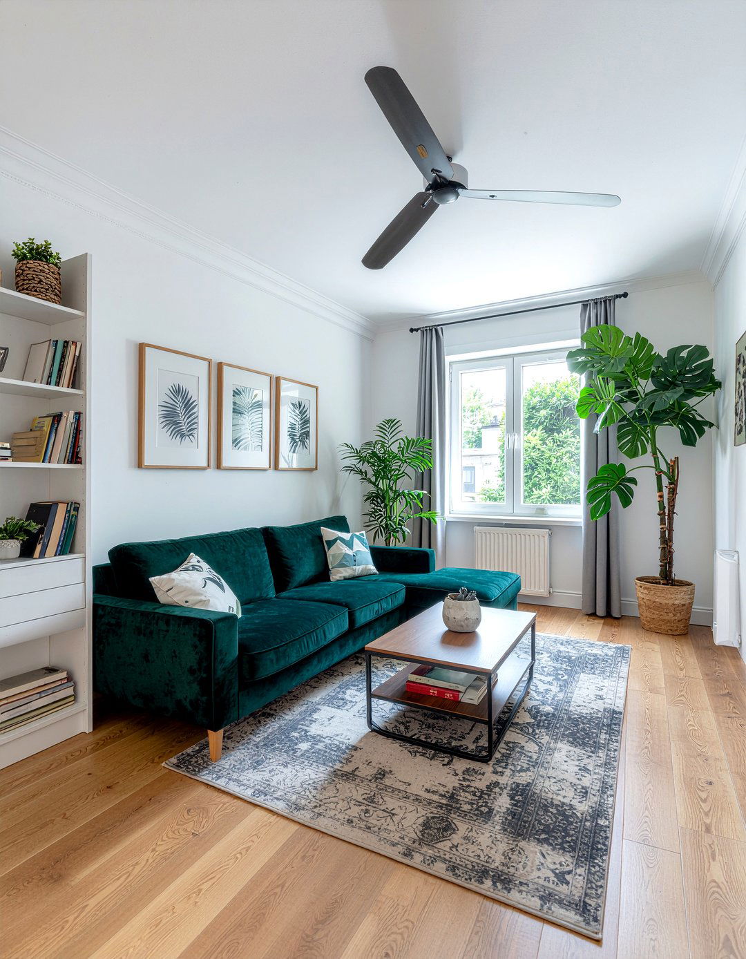 Emerald green and white living room - 30 emerald living room ideas
