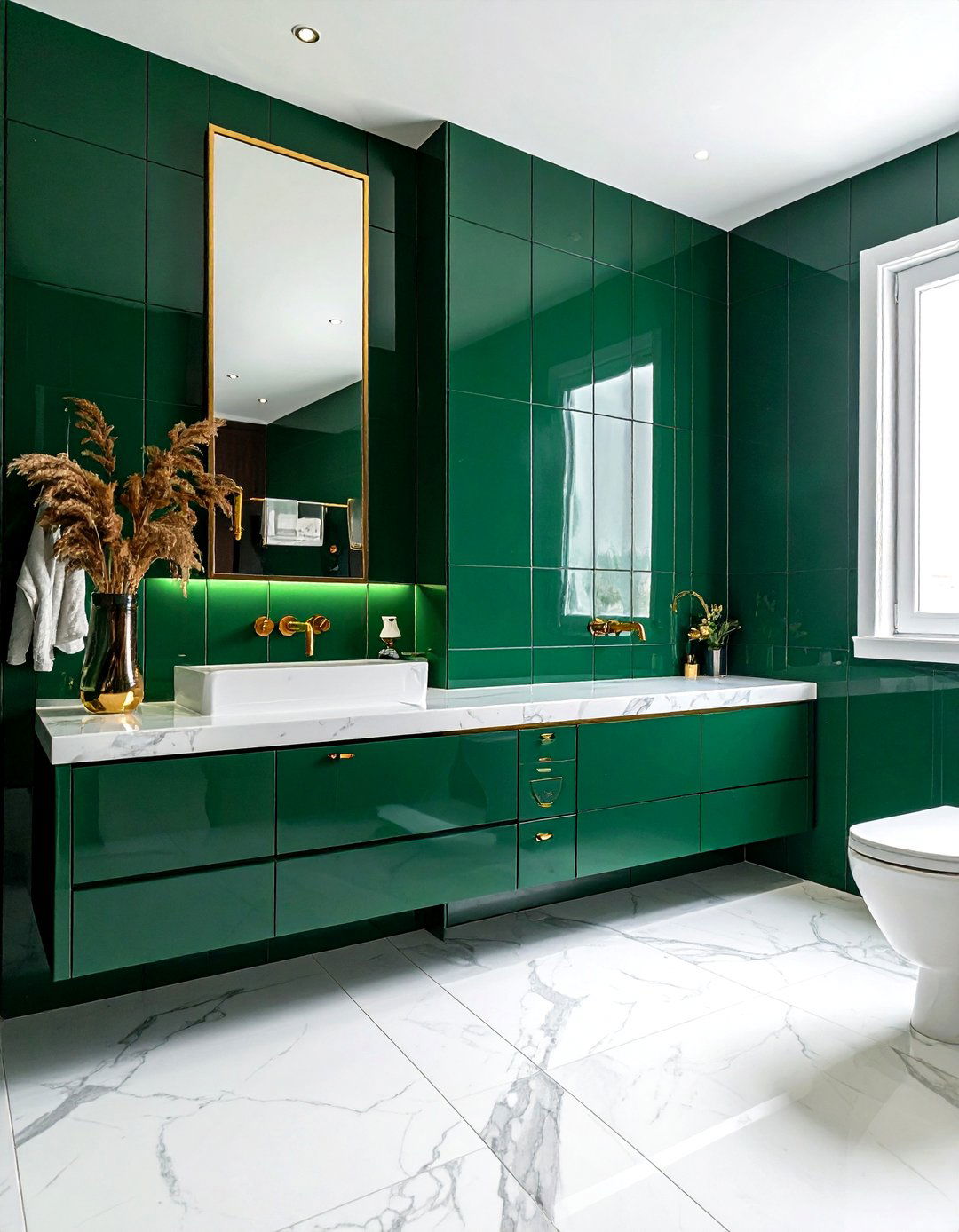 Emerald green bathroom tile - 30 ceramic tile bathroom ideas
