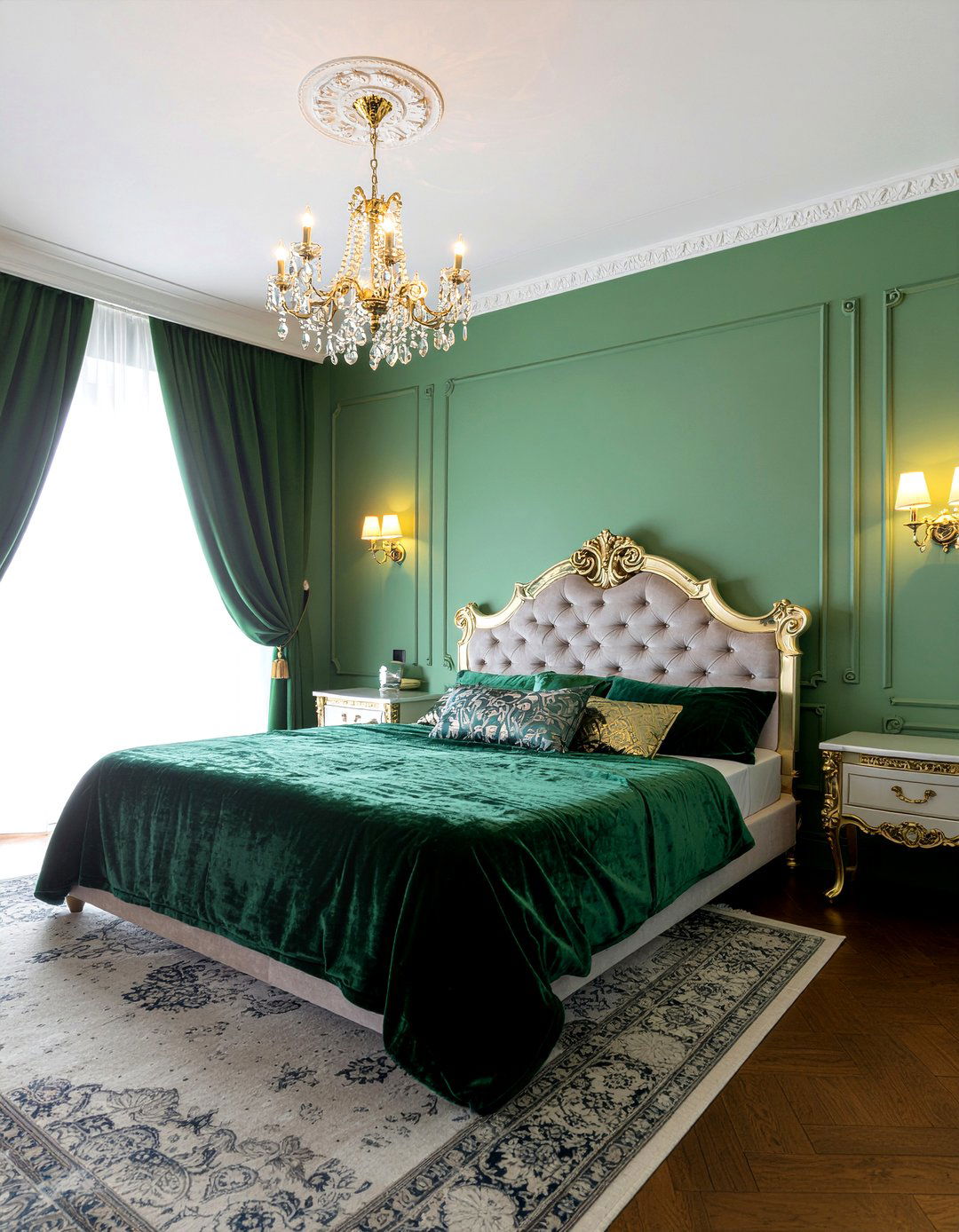 Emerald green bedroom - 30 bedroom green walls