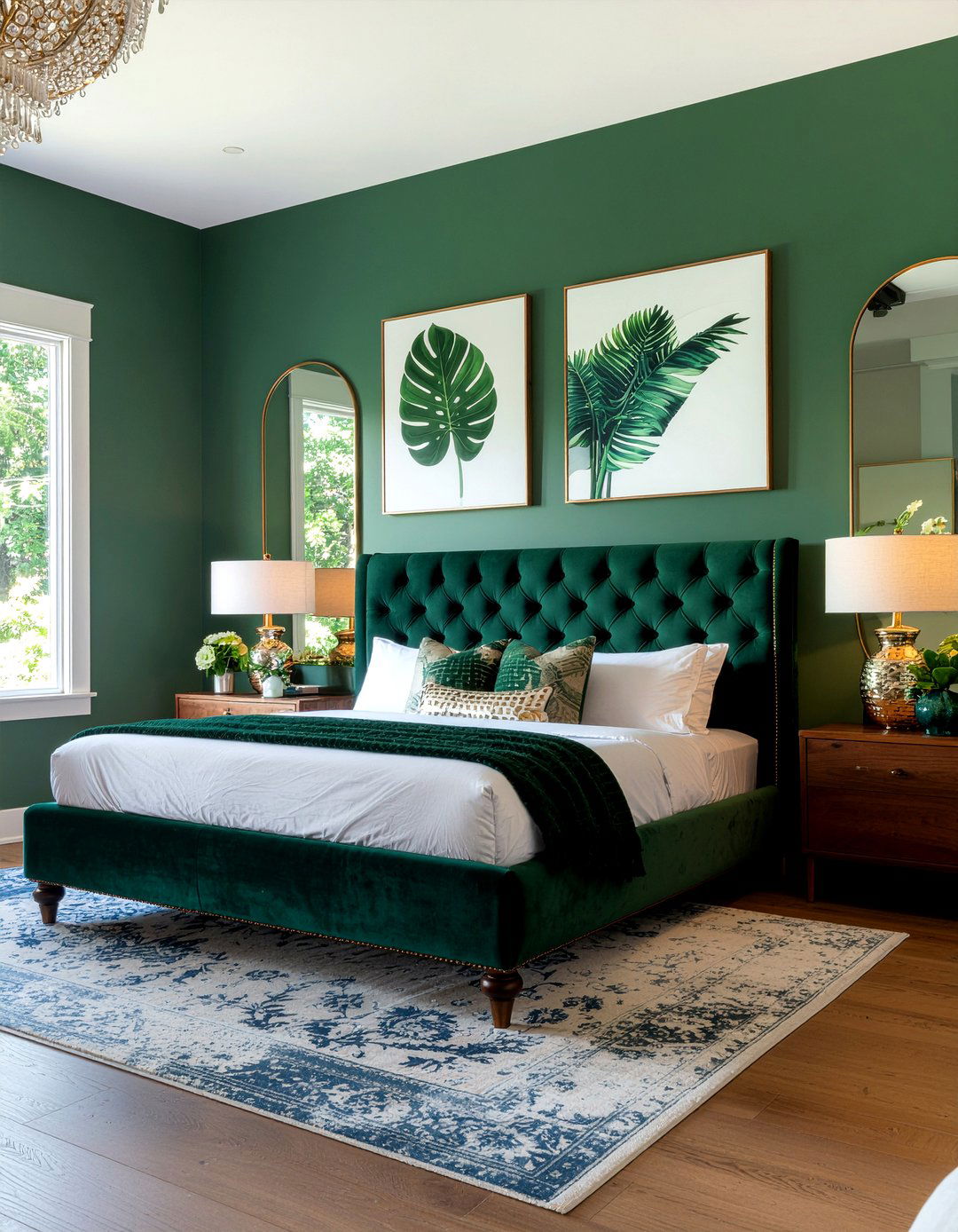 Emerald green bedroom - 30 bold color bedroom ideas