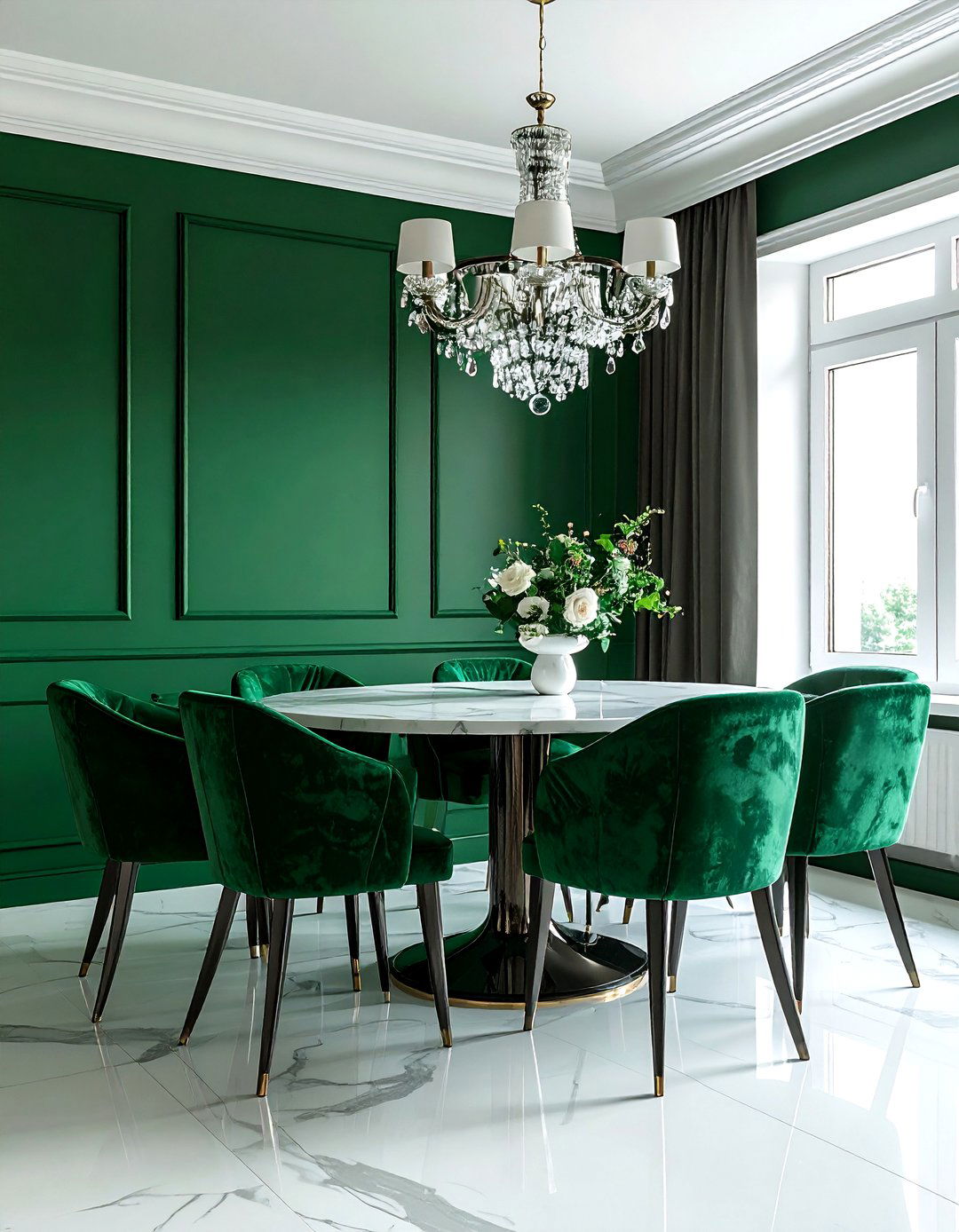 Emerald green dining room - 30 cool green dining room ideas