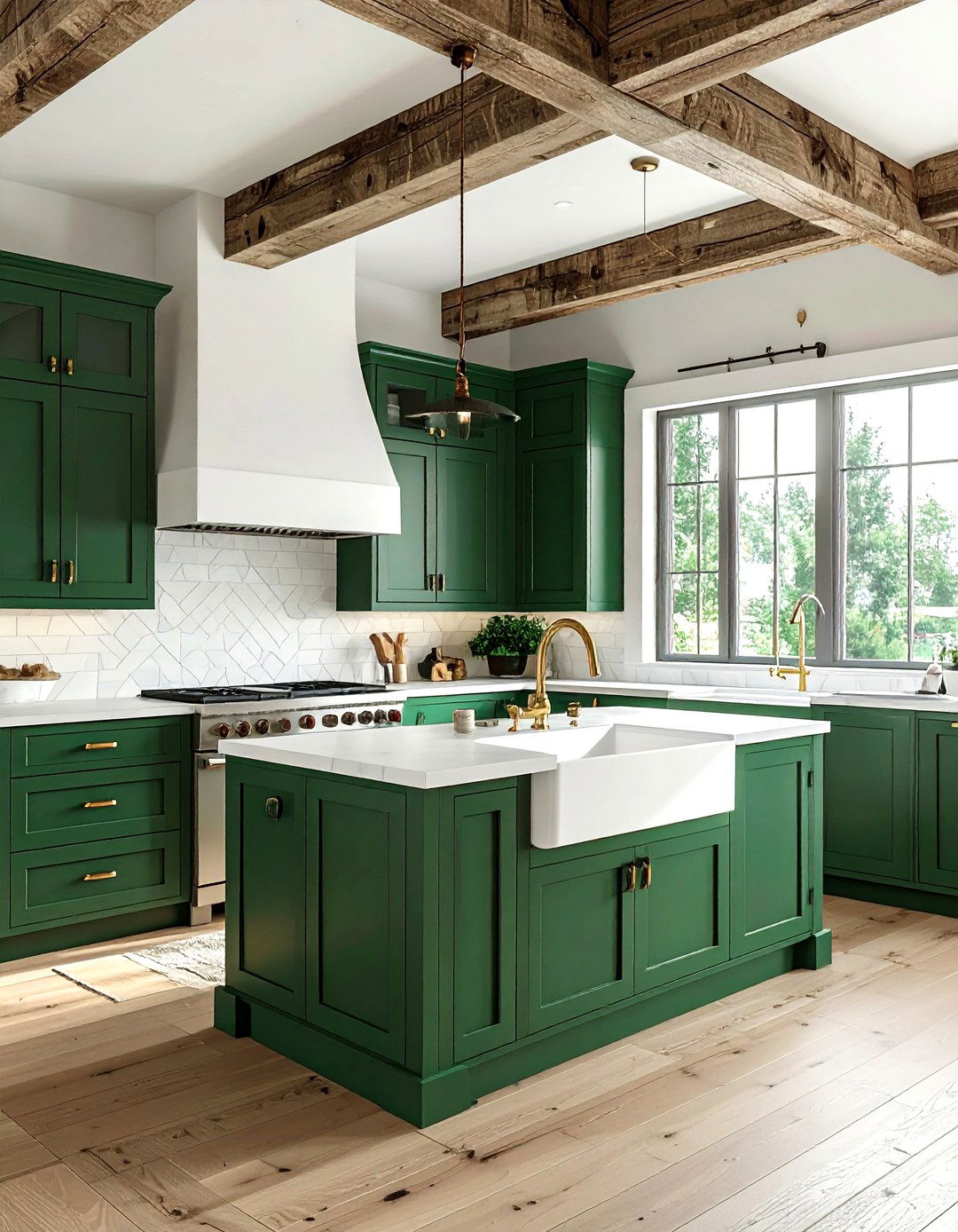 Emerald green farmhouse kitchen - 30 emerald kitchen decor ideas