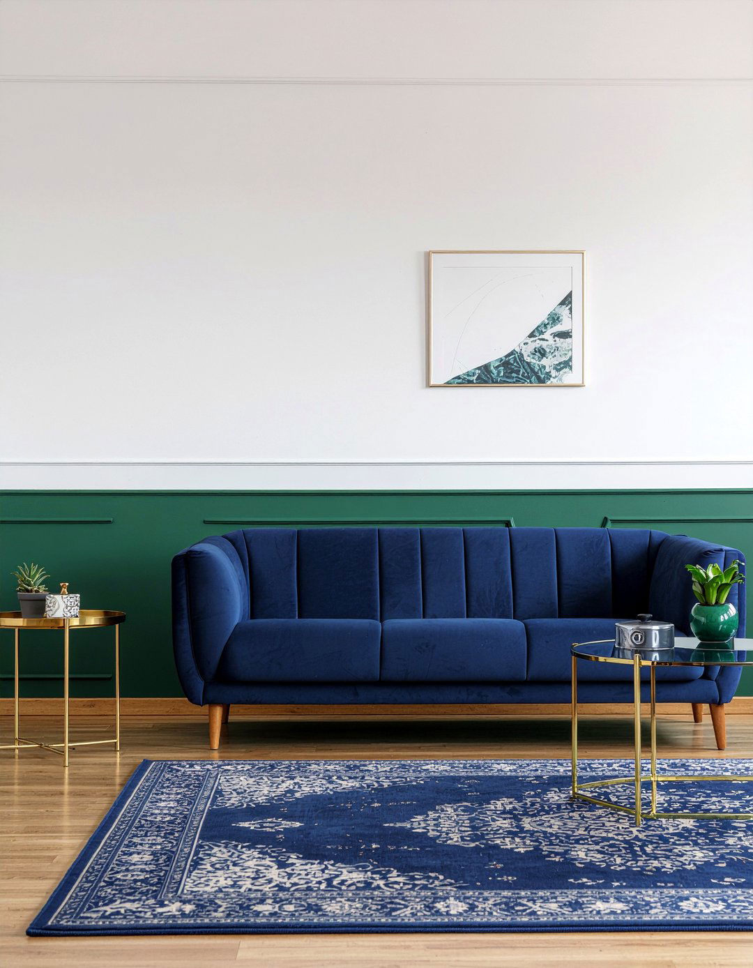 Emerald green half wall - 30 living room half painted walls