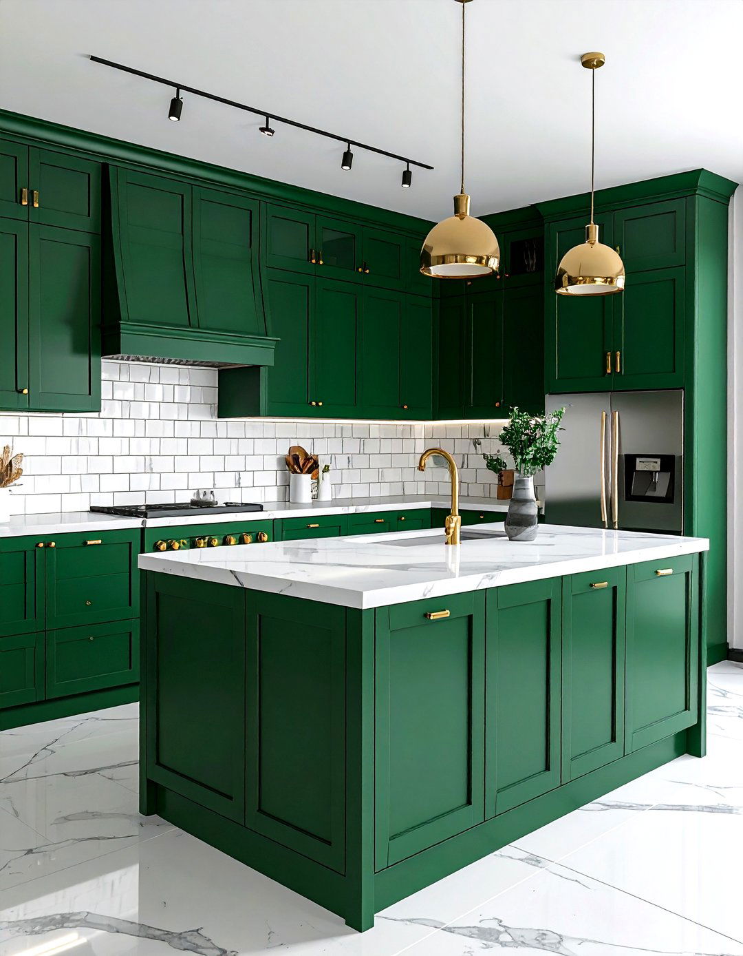Emerald green kitchen cabinets - 30 emerald kitchen decor ideas