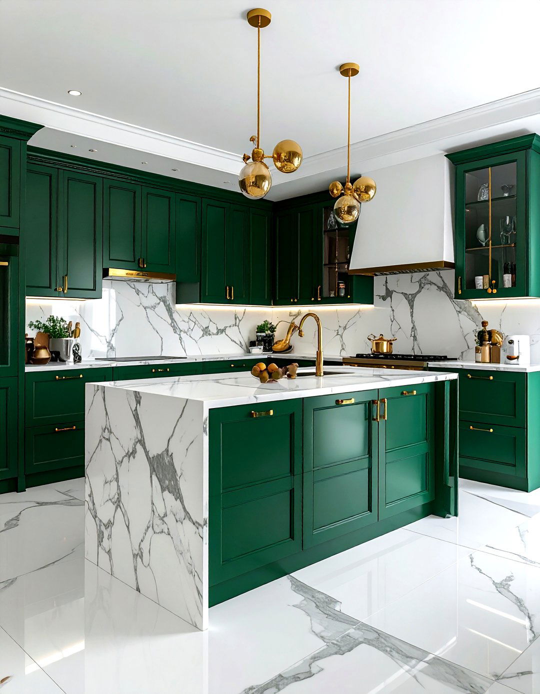 Emerald green kitchen cabinets - 30 cool green kitchen ideas
