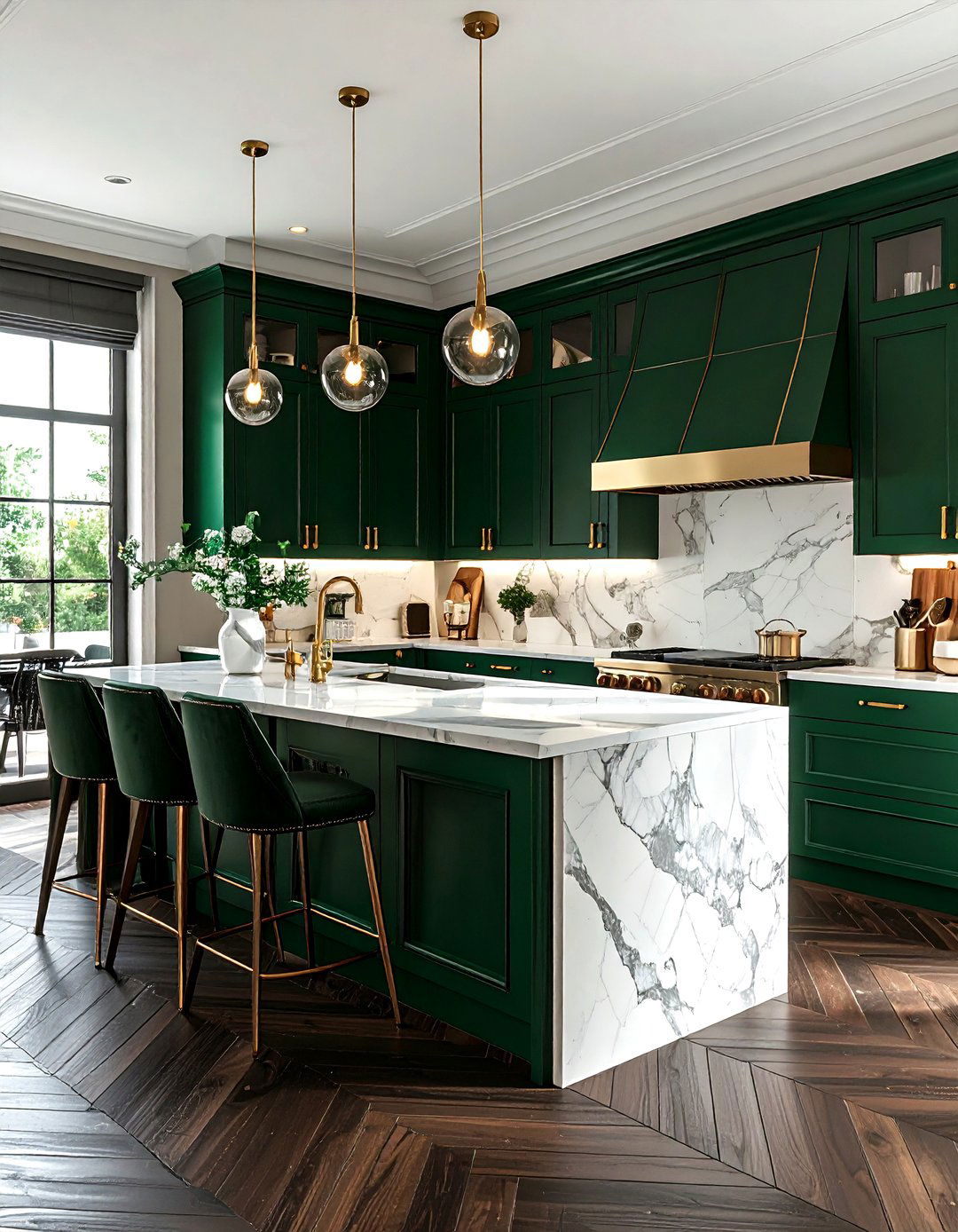 Emerald green kitchen - 30 colorful kitchen ideas