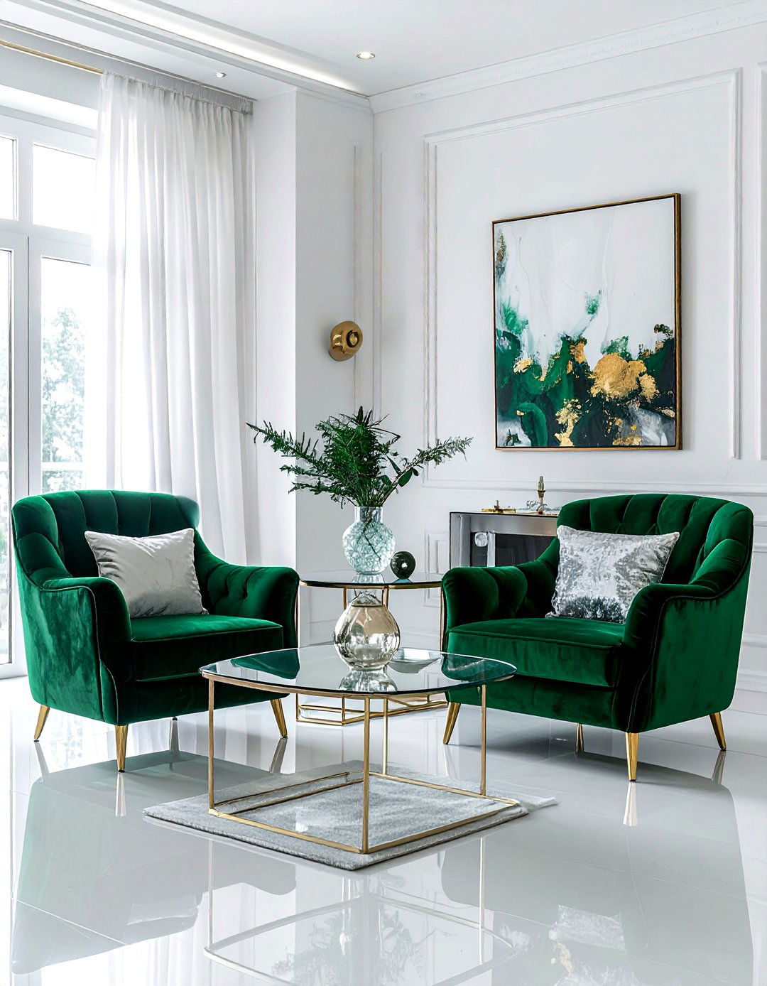 Emerald green living room decor - 30 cool green living room ideas