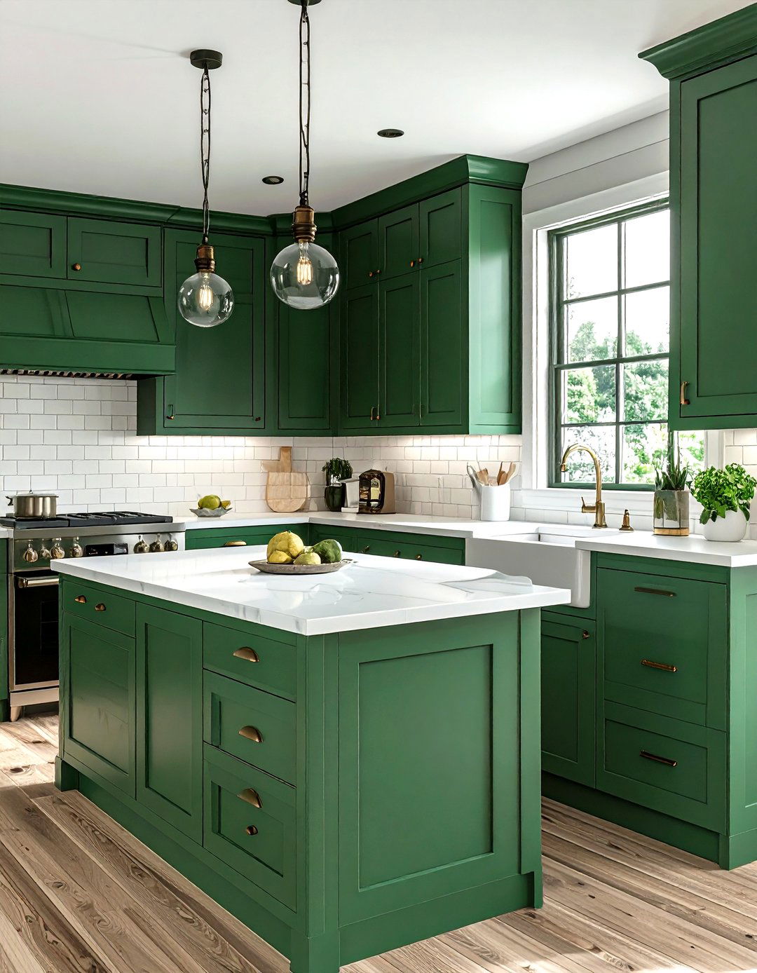 Emerald green shaker style kitchen cabinets - 30 emerald kitchen ideas