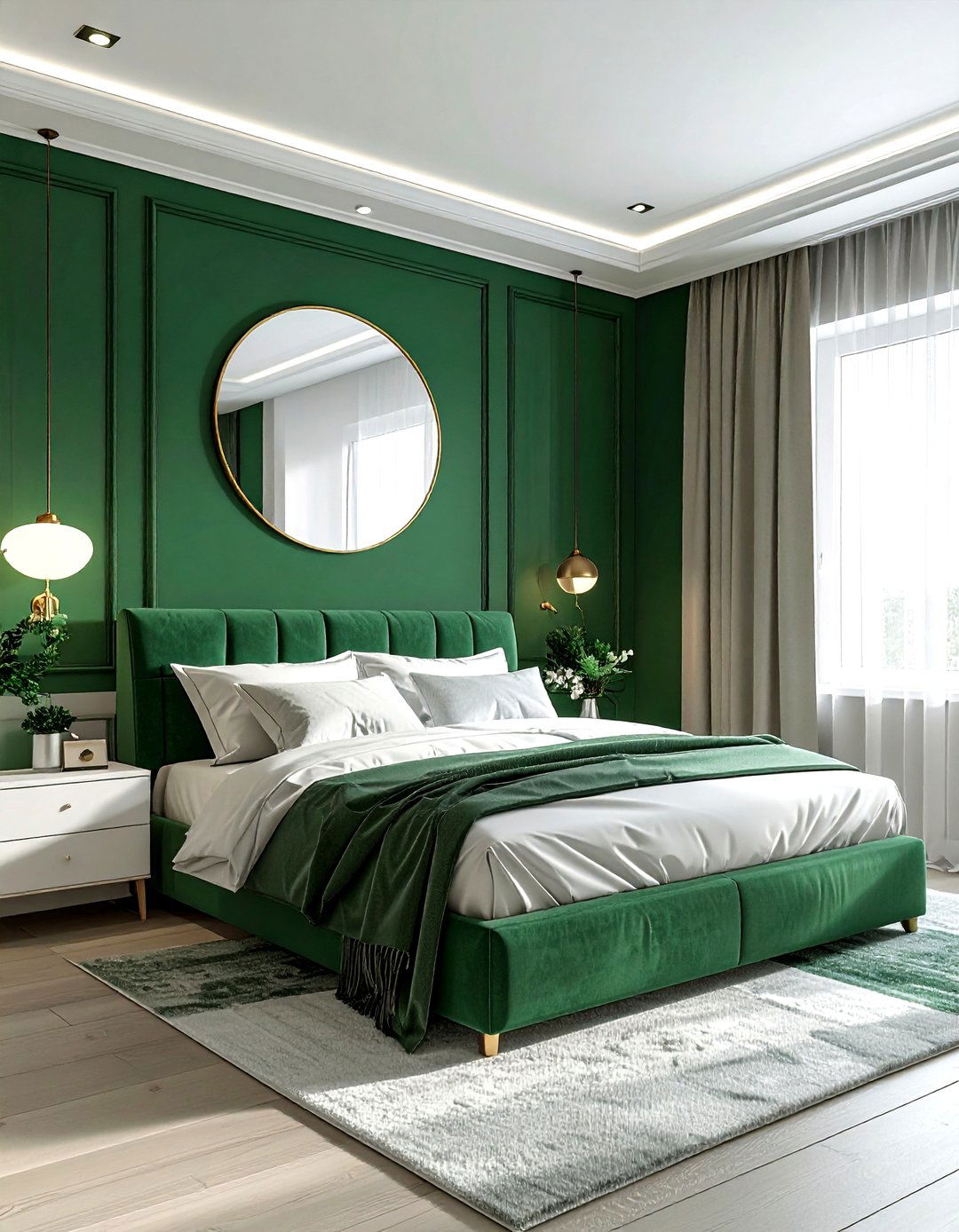 Emerald green small bedroom - 30 emerald bedroom decor ideas