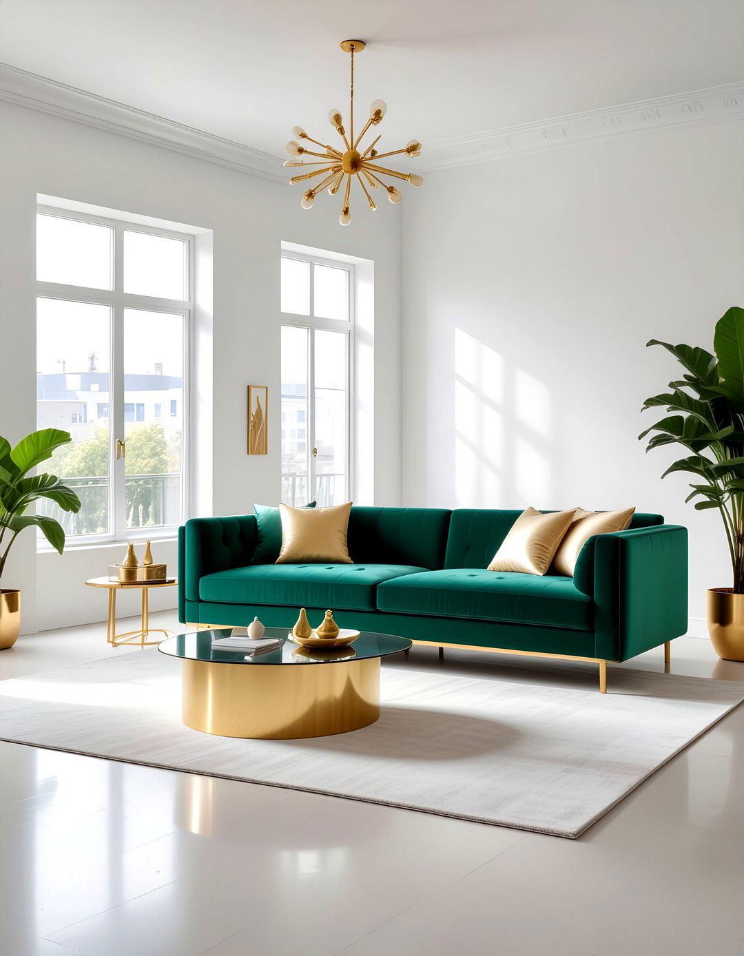 Emerald green velvet sofa - 30 velvet sofa living room ideas