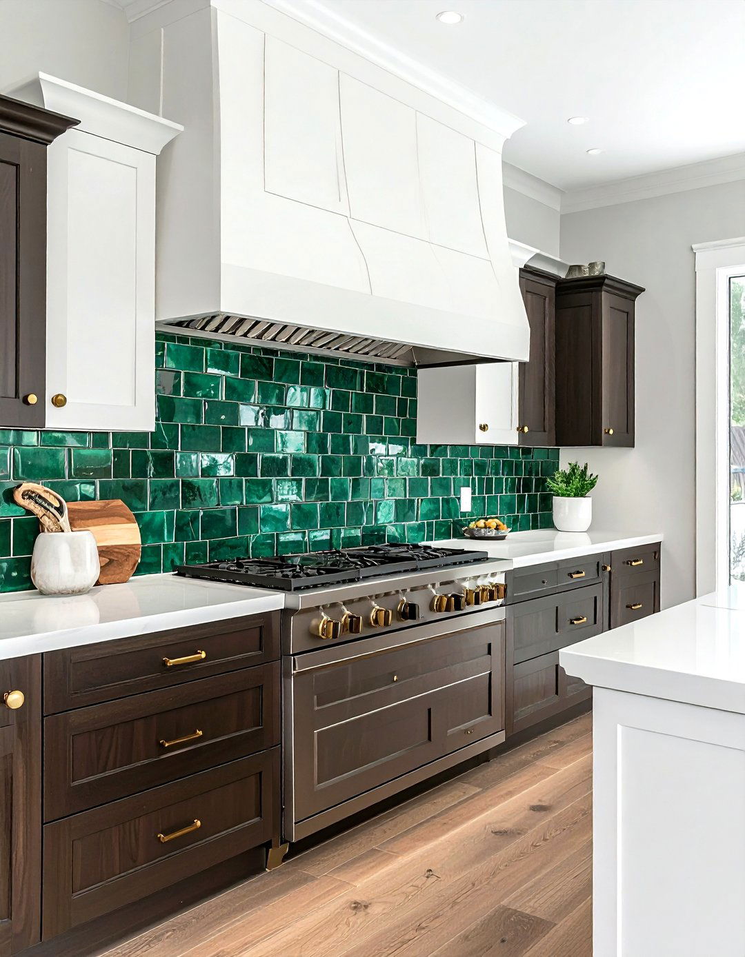 Emerald green zellige tile - 30 zellige tile kitchen backsplash ideas