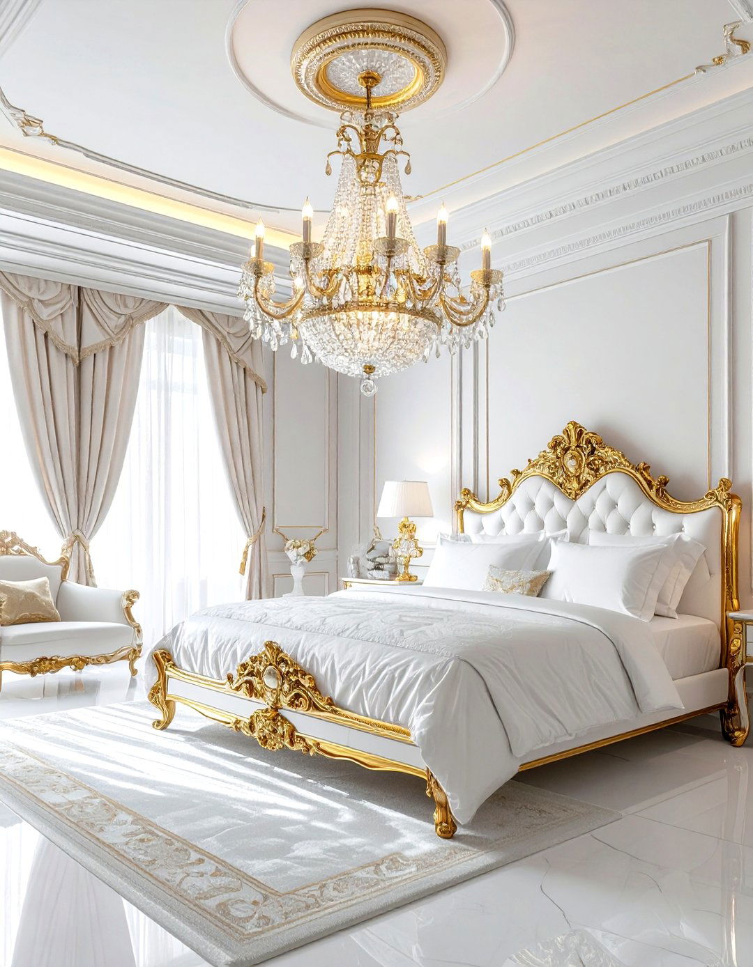 Empire Crystal Chandelier - 30 bedroom chandelier ideas