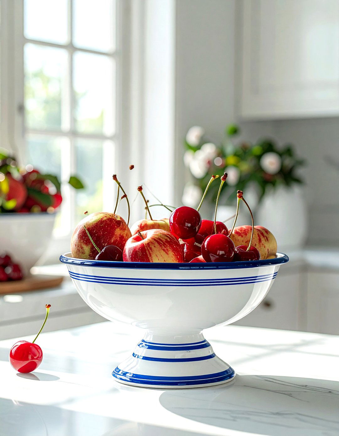 Enamel fruit bowl - 30 kitchen fruit bowl ideas