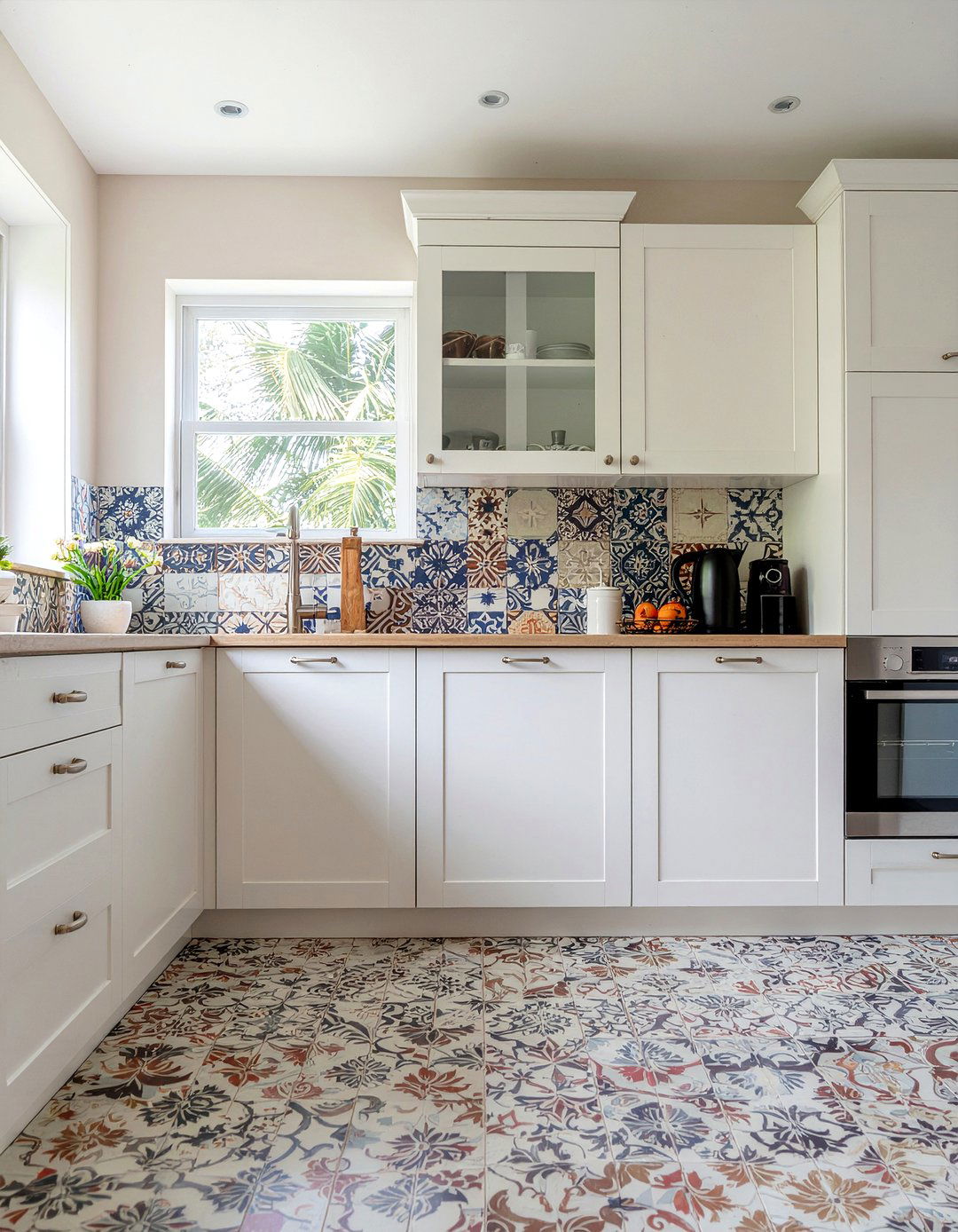 Encaustic Look Porcelain Tile - 30 porcelain tile floor kitchen ideas