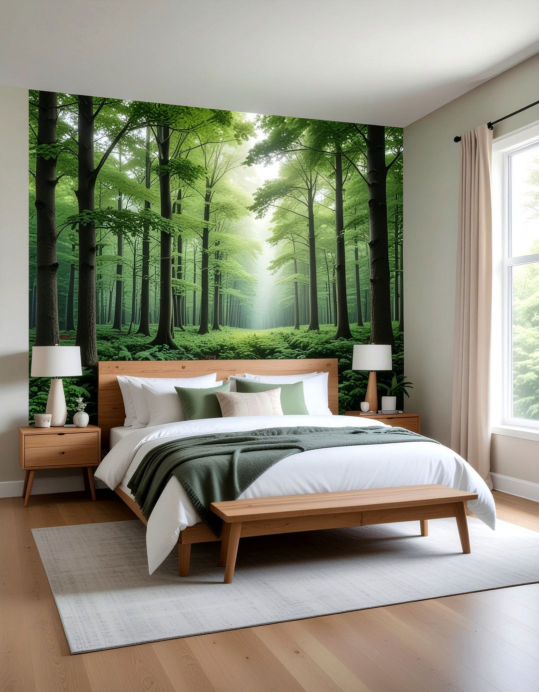 Endor Forest Accent Wall - 30 Star Wars bedroom ideas