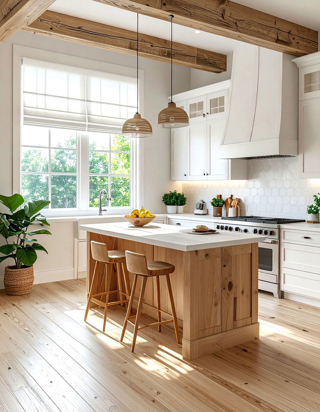 Energy efficient kitchen honeycomb shades - 30 kitchen blinds ideas