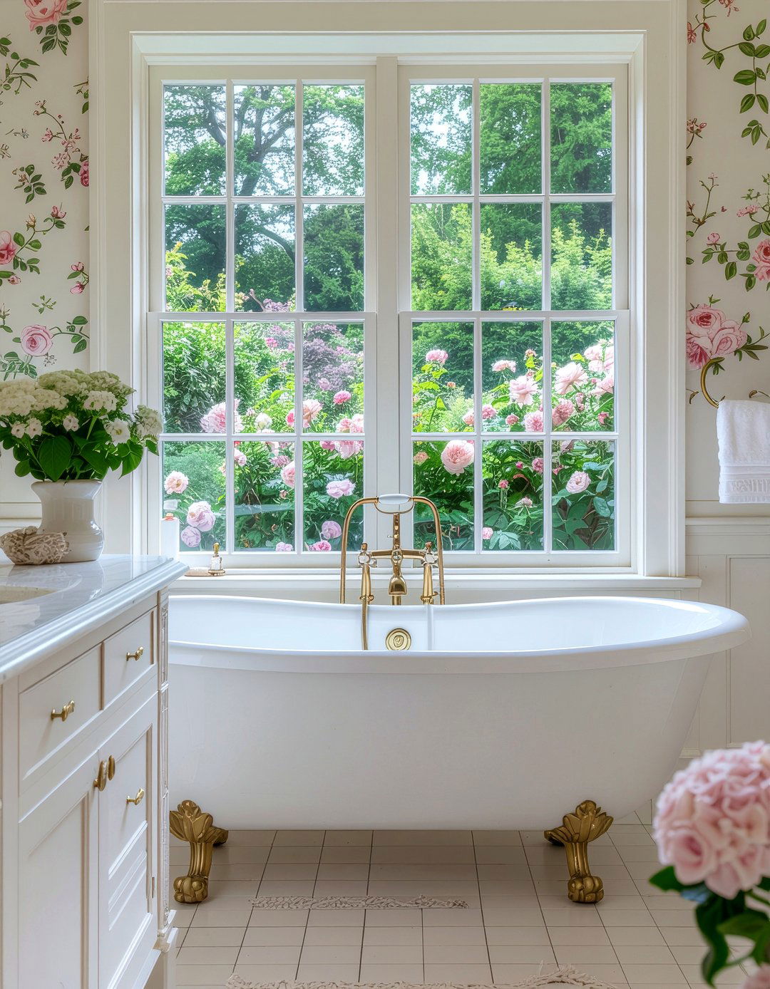 English garden bathroom - 30 bathroom personality ideas