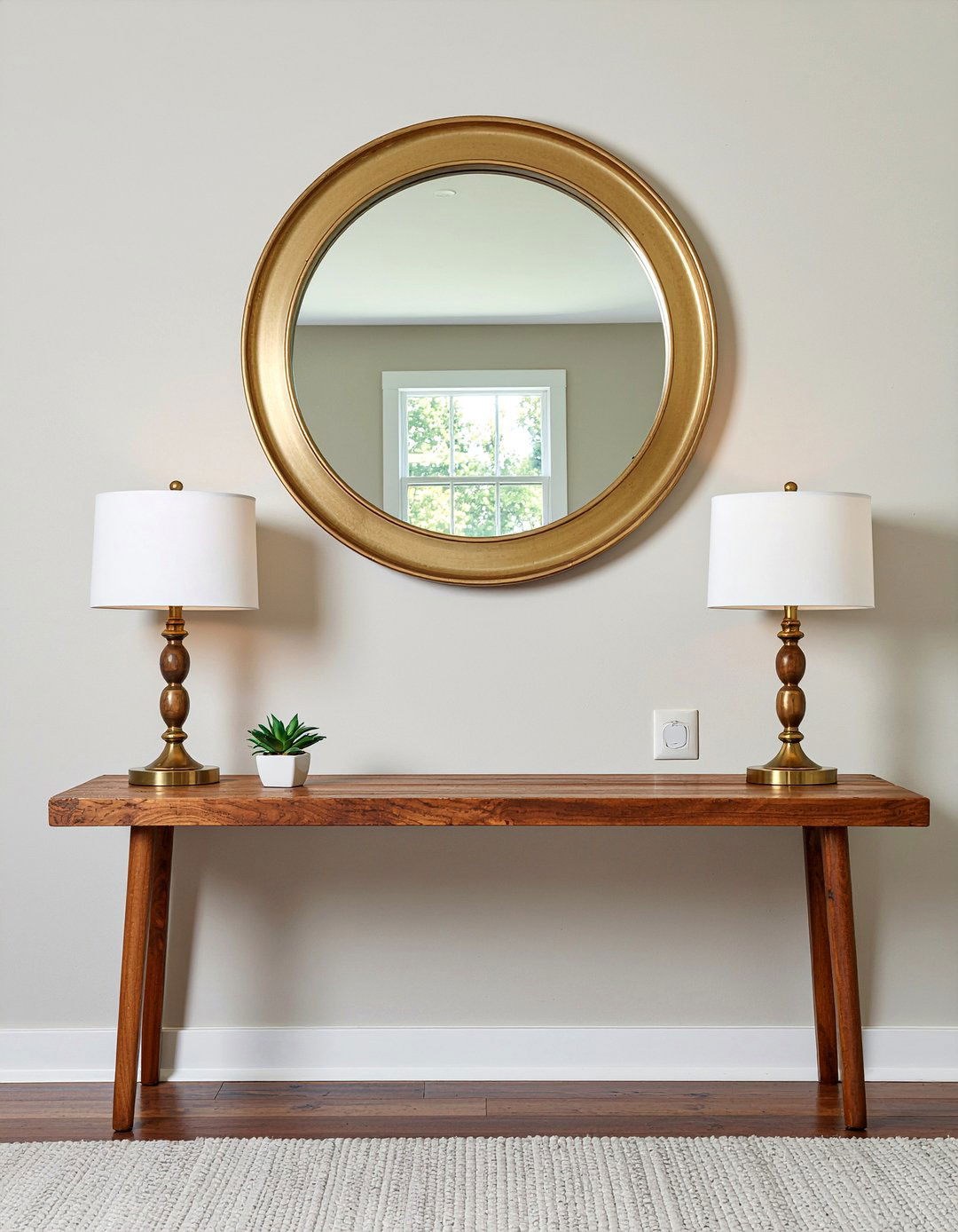 Entry table with mirror - 30 living room entry table ideas