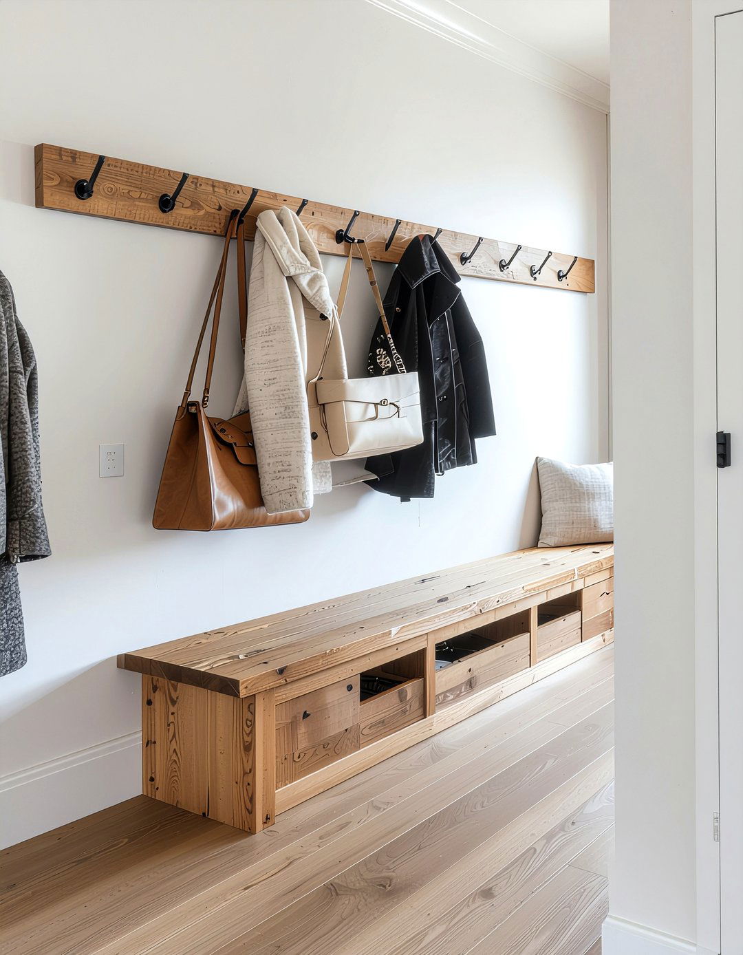 Entryway Bench With Hooks - 30 entryway hook ideas