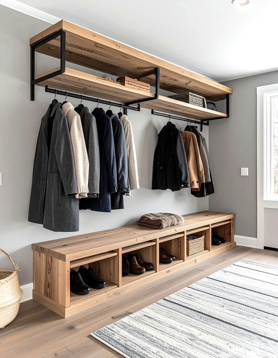 Entryway Coat Closet Organizer - 30 living room closet organization