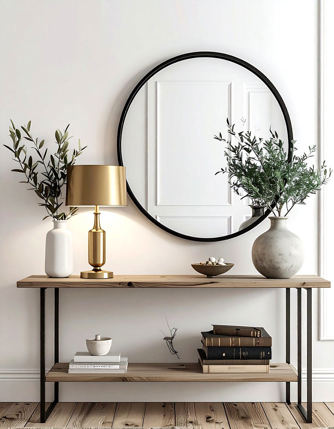 Entryway Console Table - 30 styling vignette ideas