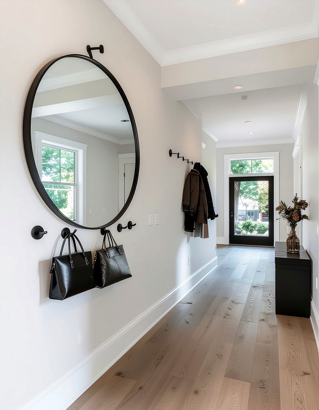 Entryway Mirror With Hooks - 30 entryway storage ideas