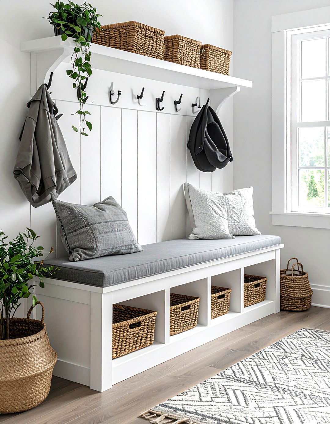 Entryway Mudroom Bench - 30 home makeover ideas