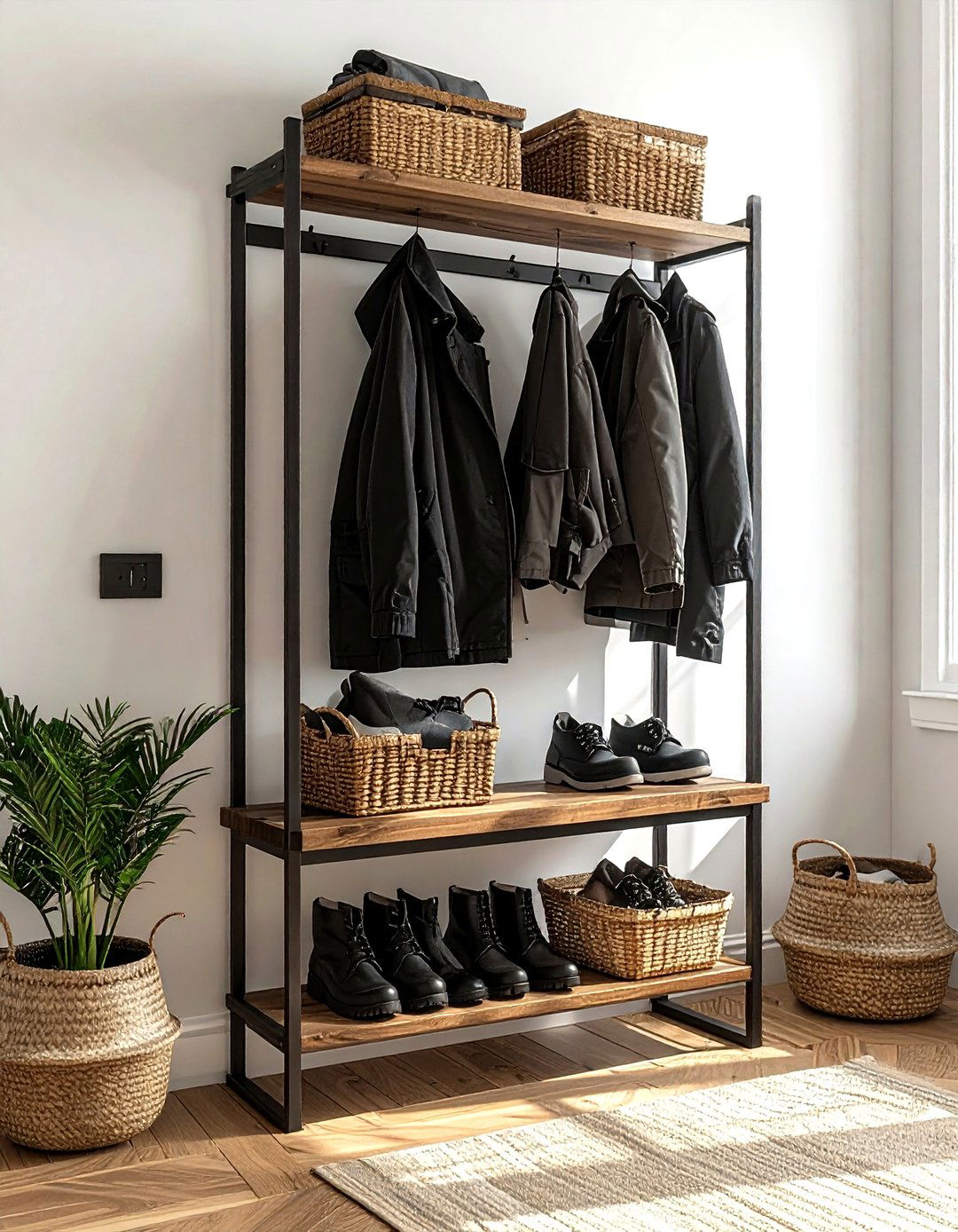 Entryway Storage Solution - 30 living room organization hacks