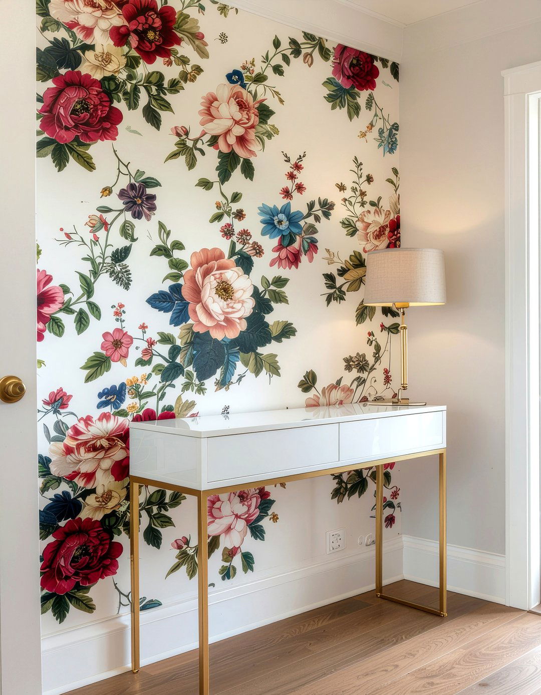 Entryway Wallpaper Accent - 30 entryway decor ideas